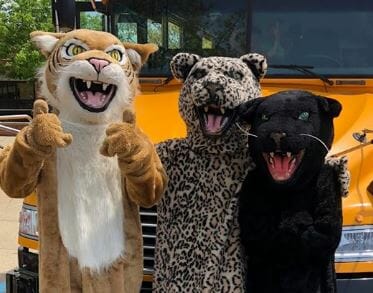 Hilliard City School District mascots: Davidson Wild Cats, Darby Panthers, and Bradley Jaguars